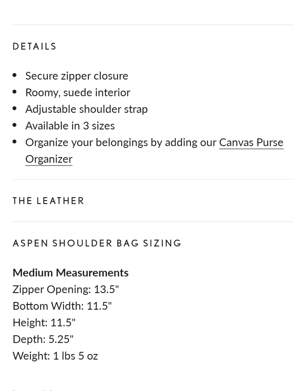 Portland Leather Goods Medium Aspen Aurora Shoulder Bag - Picture 11 of 12